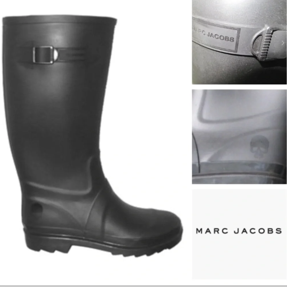 [Marc Jacobs] Matte Black Skull Rain Boots